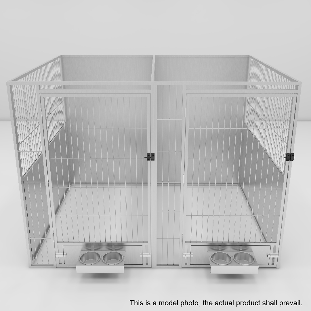 33 Stainless steel kennel with wire grid door 4X6-01.jpg