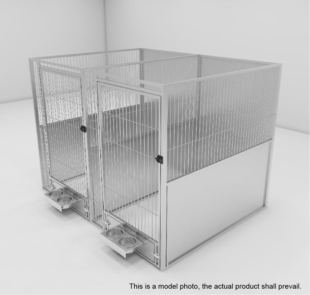 33 Stainless steel kennel with wire grid door 4X6-02.jpg